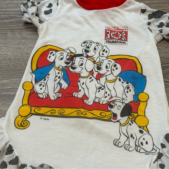 Vintage Disney 101 Dalmatians Nightgown  Ruffle Hem Pajama Dress 2T - Picture 2 of 7